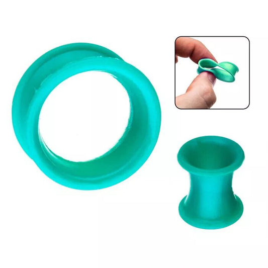 Teal Silicone Double Flare Plug - Single