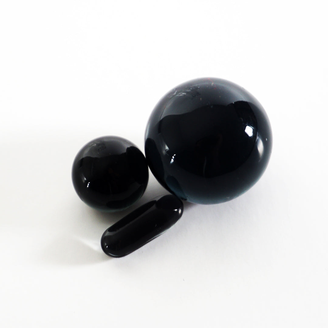 Terp Slurper Colorful Pill & Marble Set - 3 Piece - Black