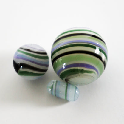 Terp Slurper Colorful Pill & Marble Set - 3 Piece - Striped