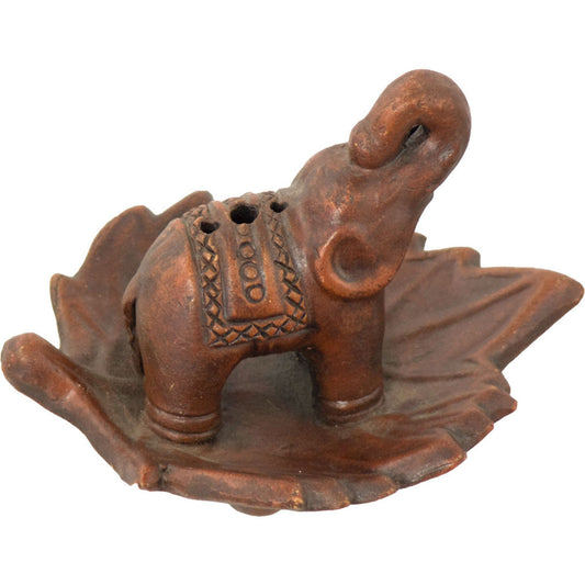 Terra Cotta Elephant Incense Burner