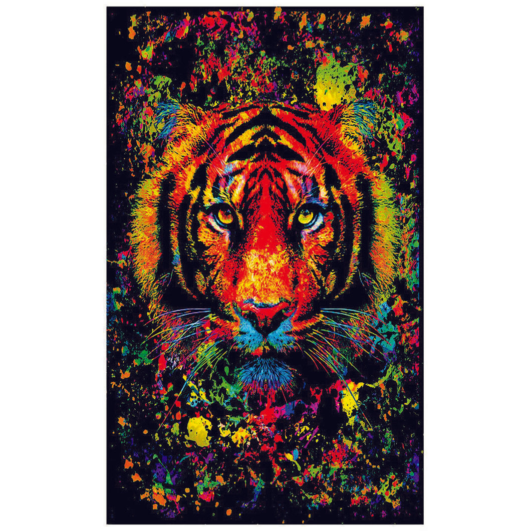 Tiger Splatter Blacklight Poster