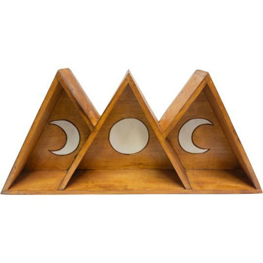 Triple Moon Wooden Altar