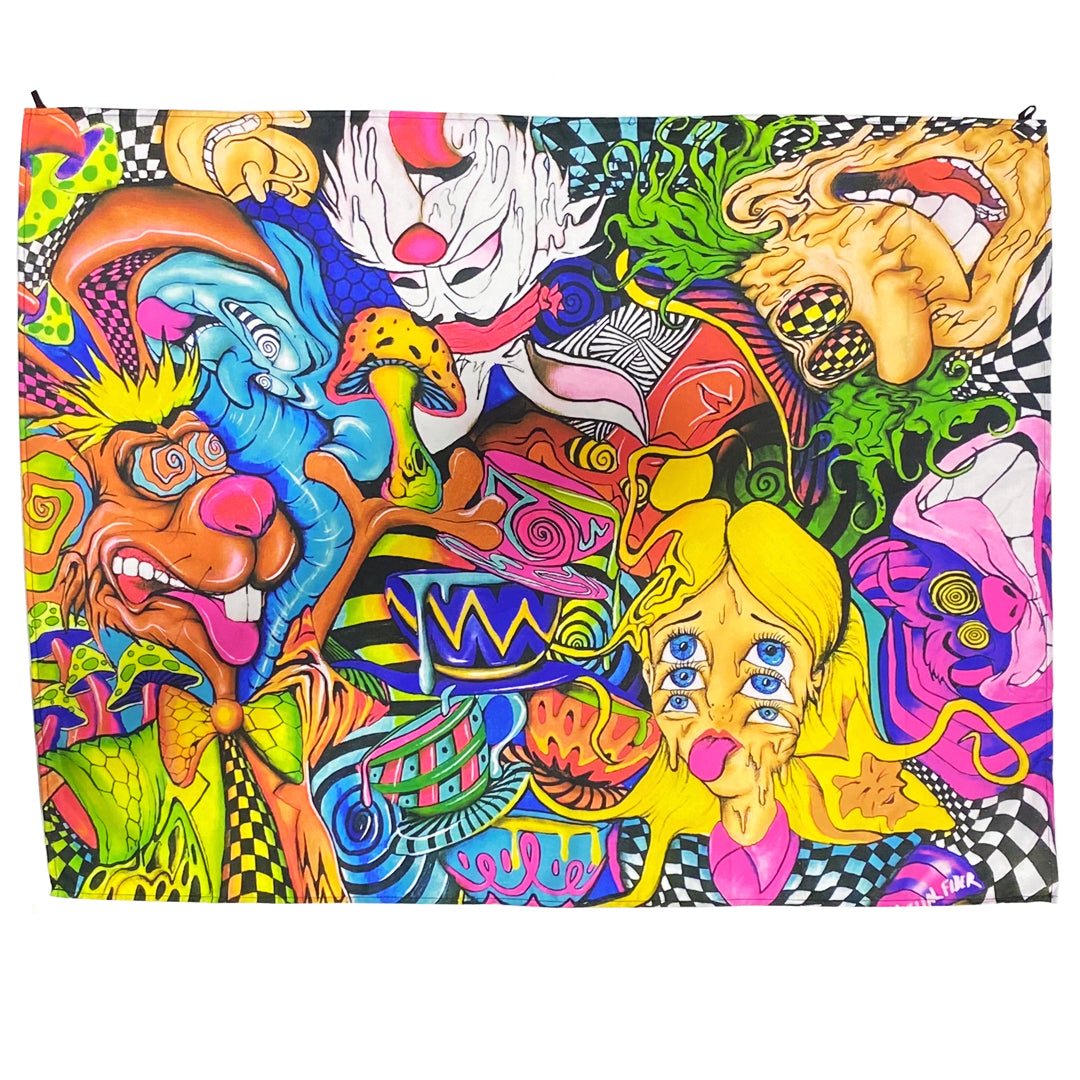 Trippy Alice UV Reactive Tapestry - Large