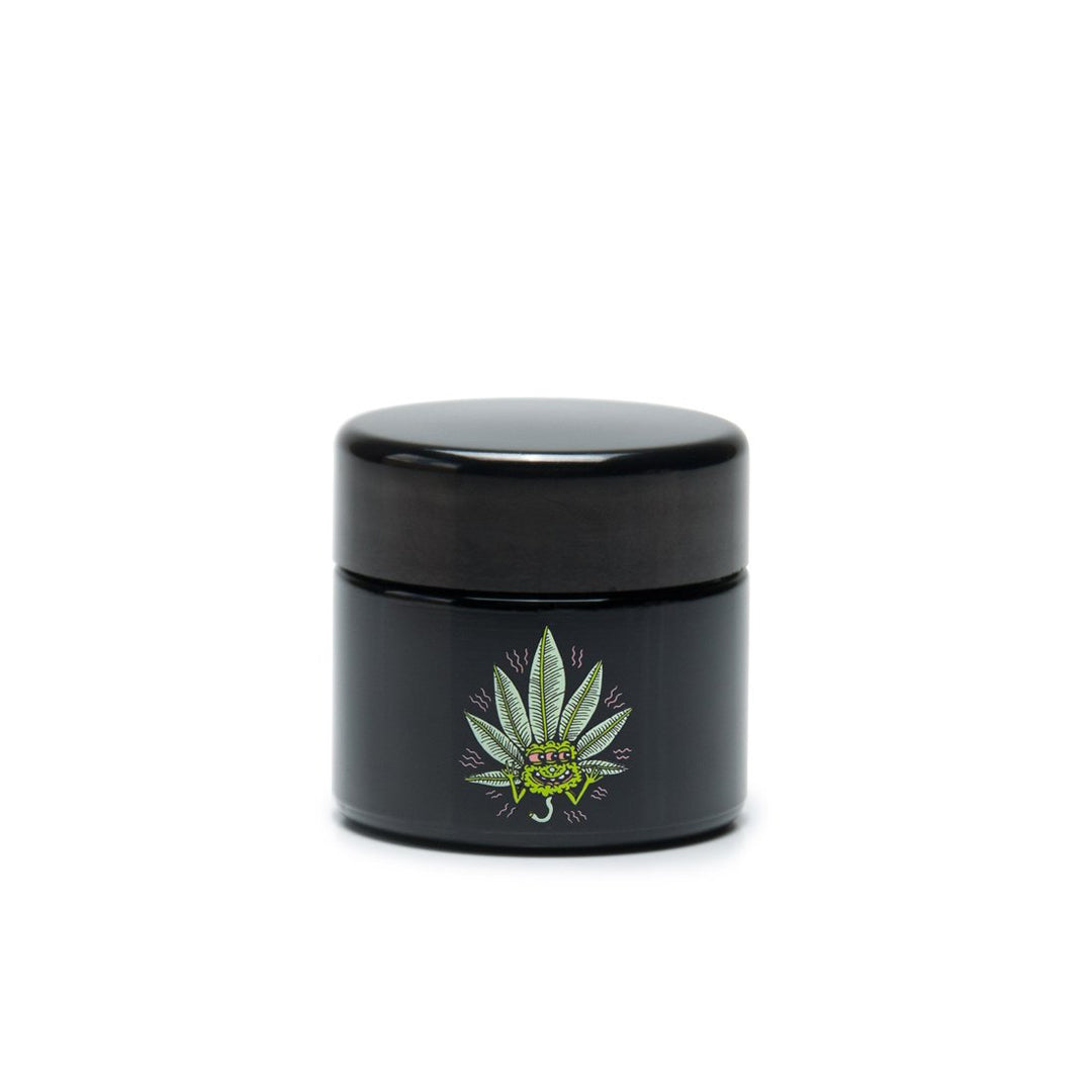 UV Screw-Top Jar - Small - Happy Leaf